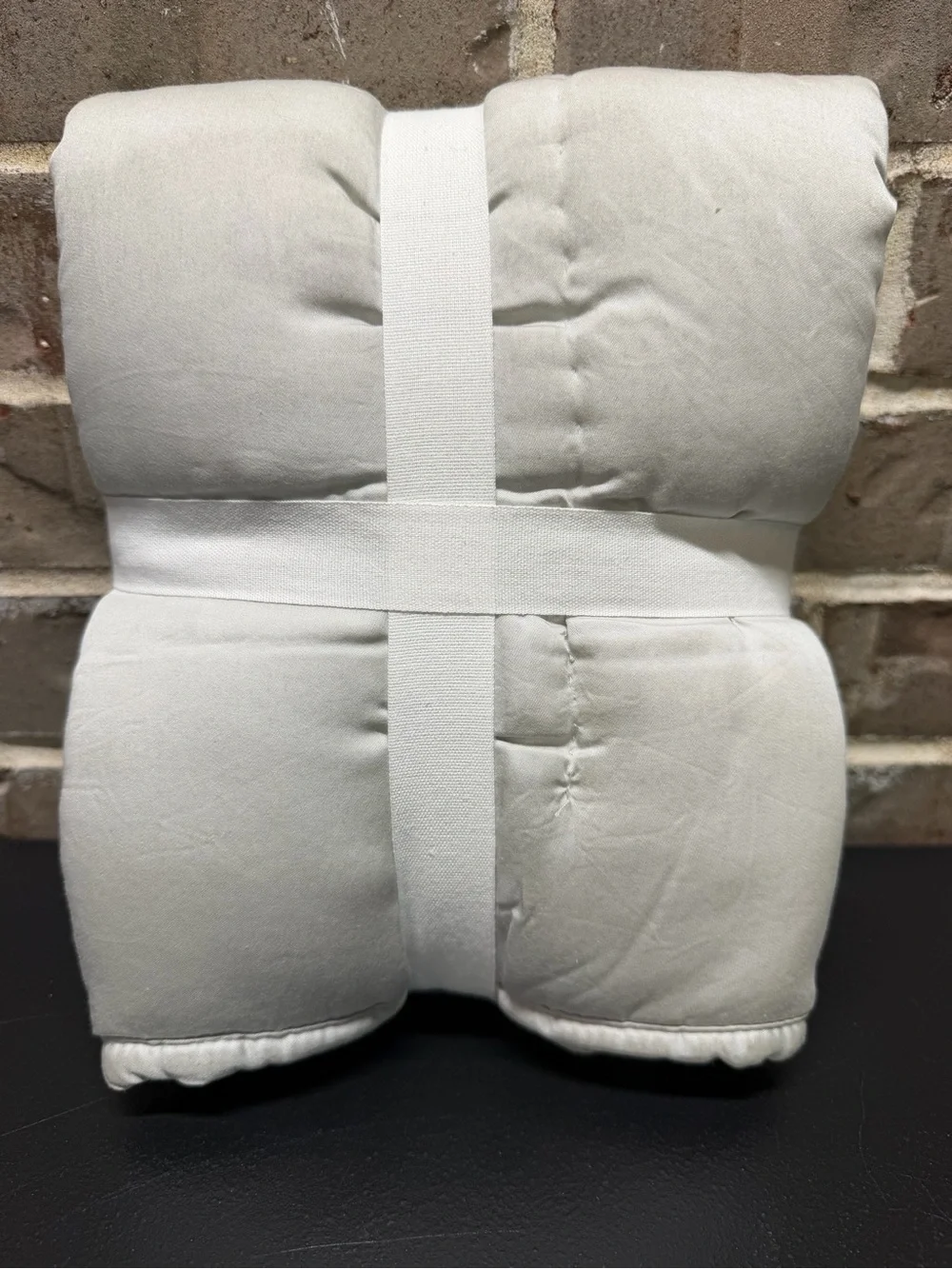 Pottery Barn Casual Tencel Lyocell EURO Pillow Sham Cover Stitched Look Gray NWT